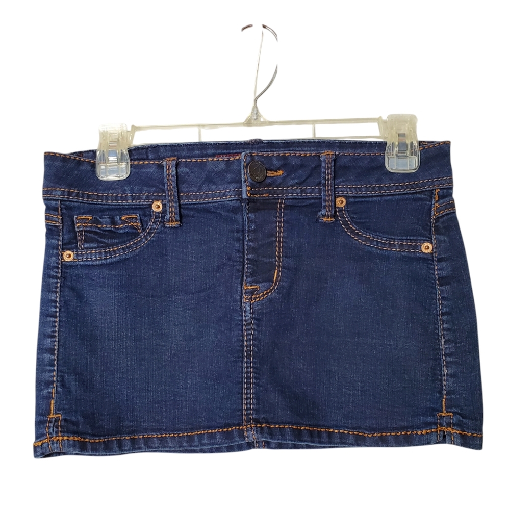 2BW/U Women Juniors Denim Mini Stretch Summer Skirts Casual Blue Jean Skirt XS